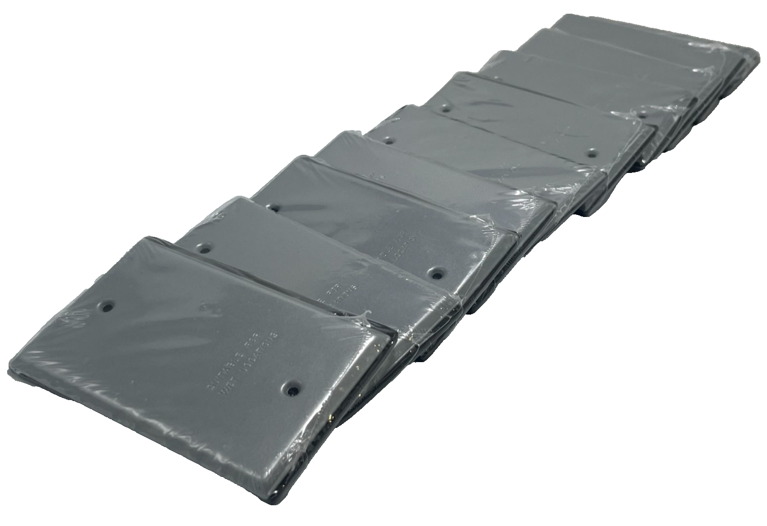 Used LOT OF 10 BELL OUTDOOR 5173‑0 SINGLE GANG BLANK COVER WEATHERPROOF GRAY ALUMINUM