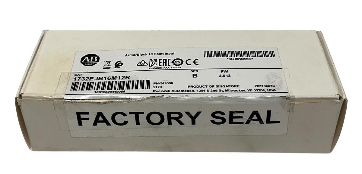 Used ALLEN BRADLEY 1732E-IB16M12R /B ArmorBlock 16-PT INPUT MODULE EtherNet/IP NSMP