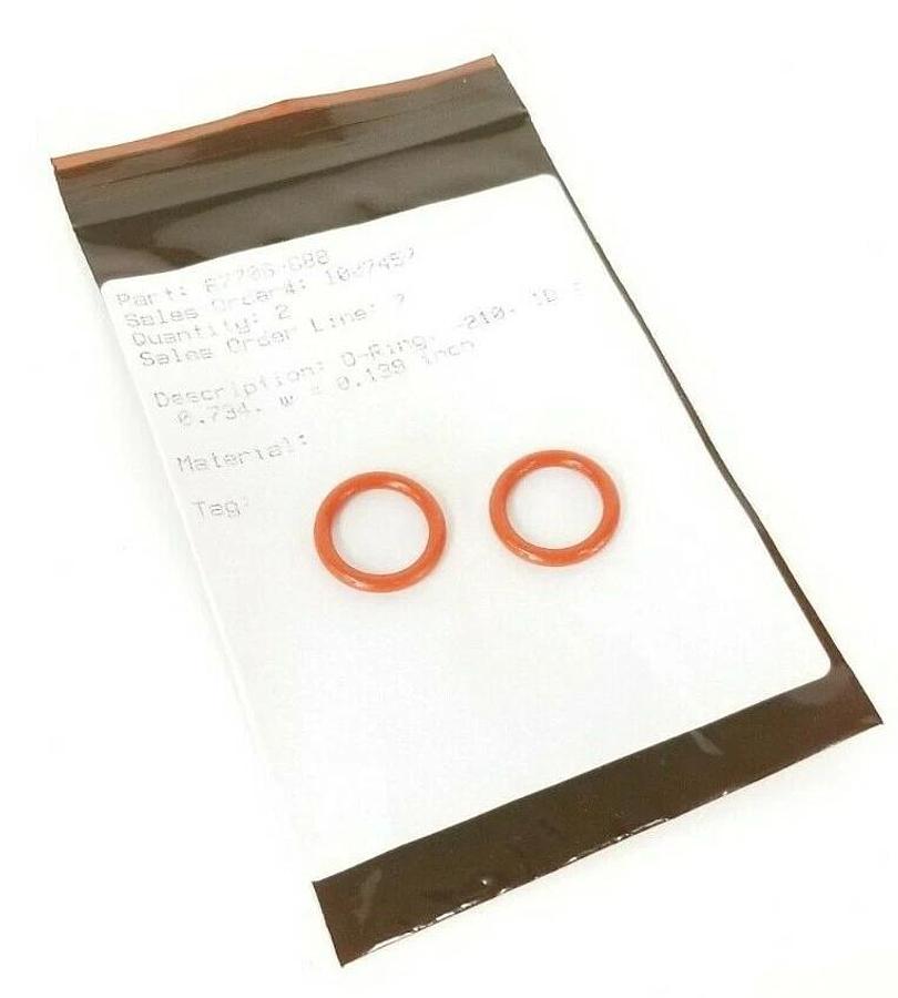Used LOT OF 2 NEW BAUMANN 87706-688 O-RINGS -210 ID=0.734 W=0.139 IN. 87706688