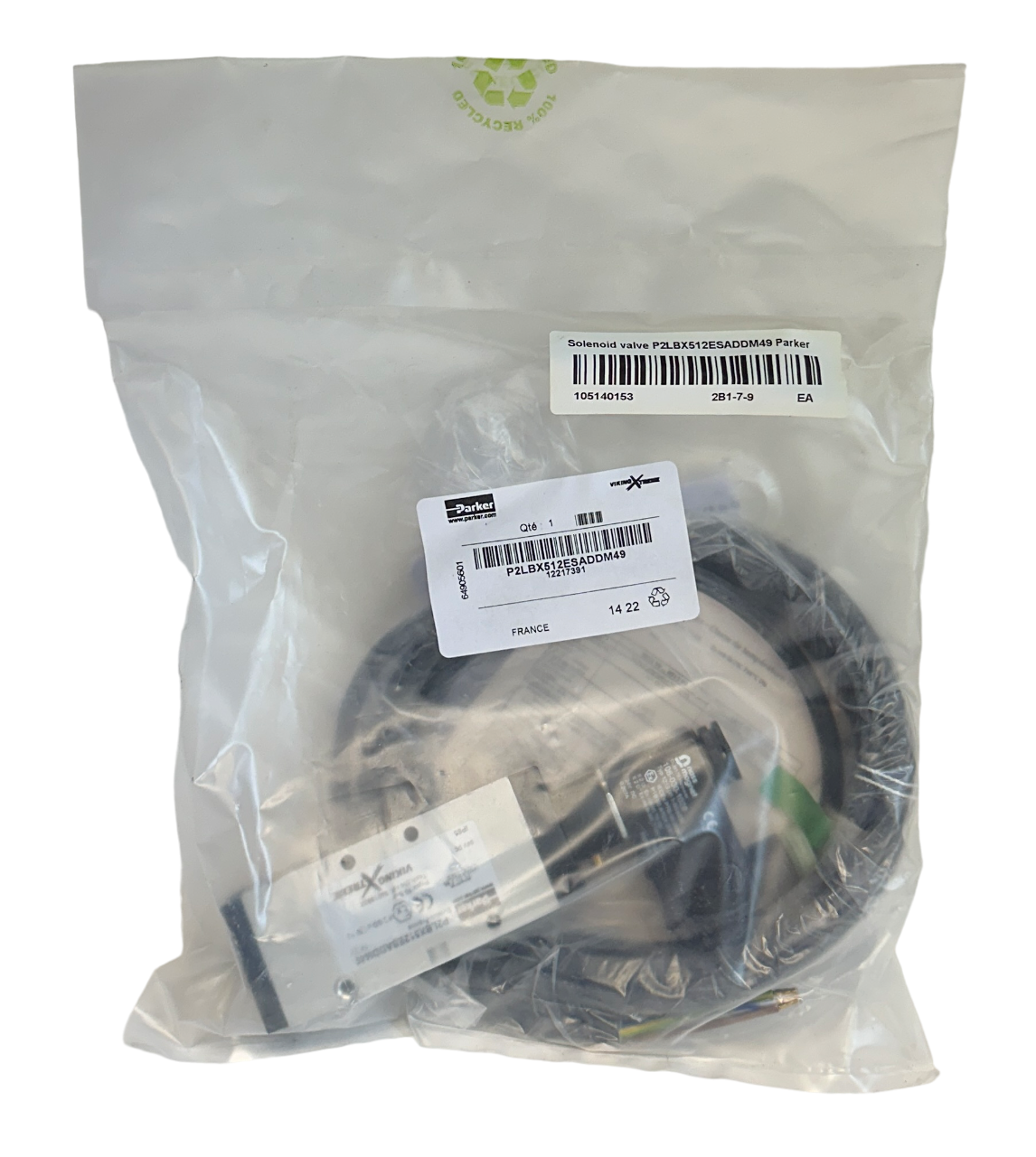 Used NEW PARKER P2LBX512ESADDM49 VIKING XTREME SOLENOID VALVE 24VDC 10BAR NSMP