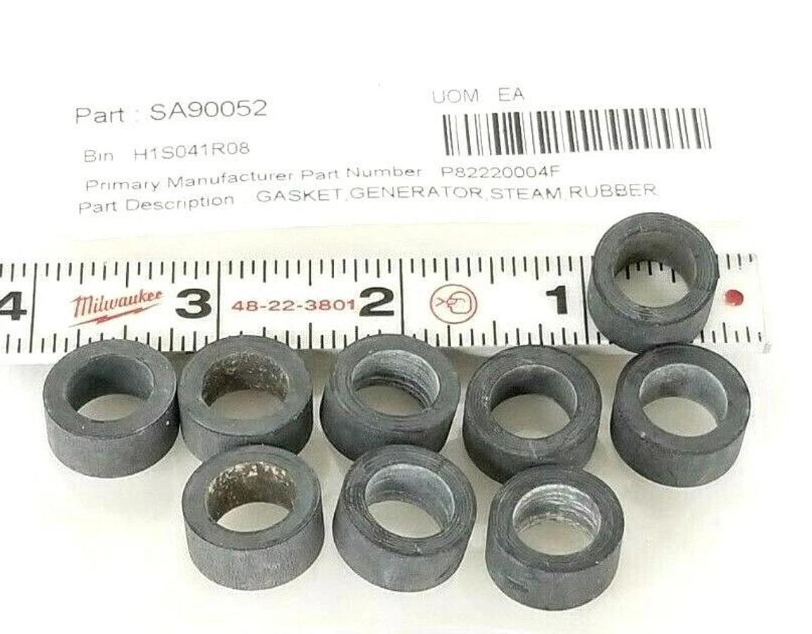 LOT OF 9 NEW GENERIC P82220004F RUBBER STEAM GASKETS SA90052 1/2'' IN. ID