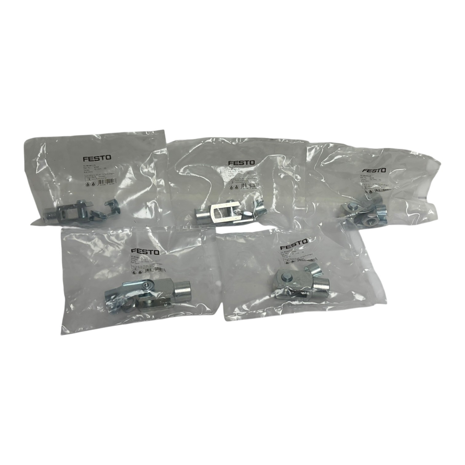 Festo SG-M10X1,25 Rod Clevis 6144 Pneumatic Cylinder Mounting Lot of 5 New