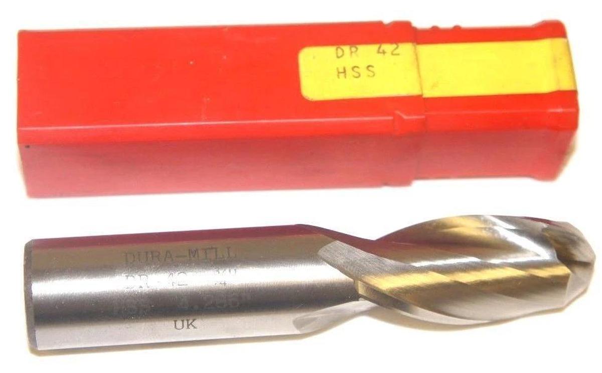 Used LOT OF 10 NEW DURA-MILL DR-42 3/4" END MILLS HSS 4.286"
