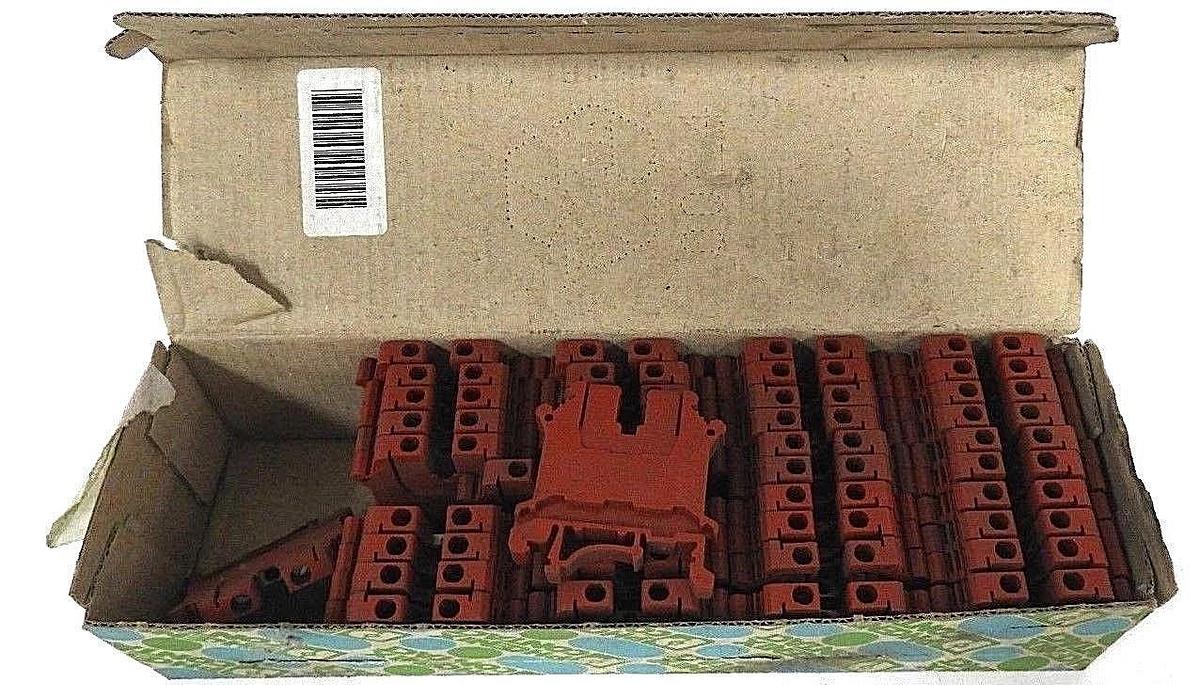 Used BOX OF 41 NEW PHOENIX CONTACT UK-5-RD TERMINAL BLOCKS RED, 3004676