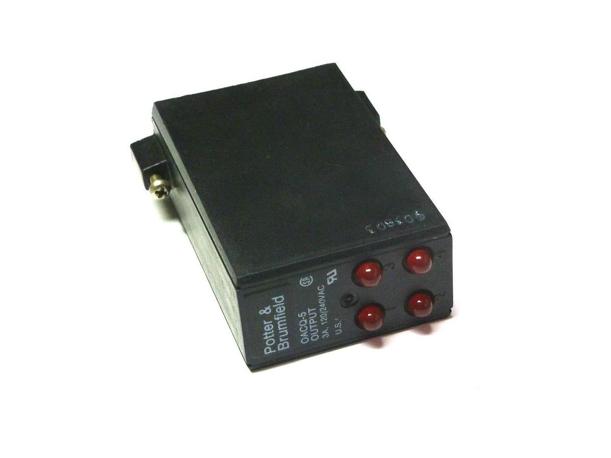Used POTTER & BRUMFIELD OACQ-5 RELAY QUAD OUTPUT MODULE 3AMP 120/240VAC OACQ5