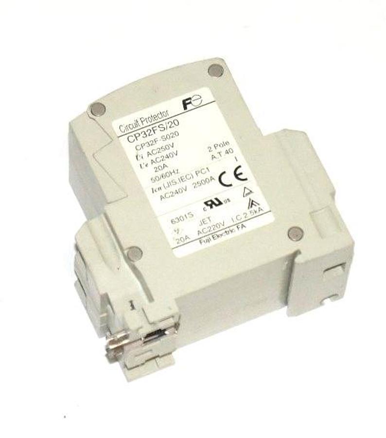 Used FUJI ELECTRIC CP32FS/20 CIRCUIT PROTECTOR CP32F-S020, 2-POLE
