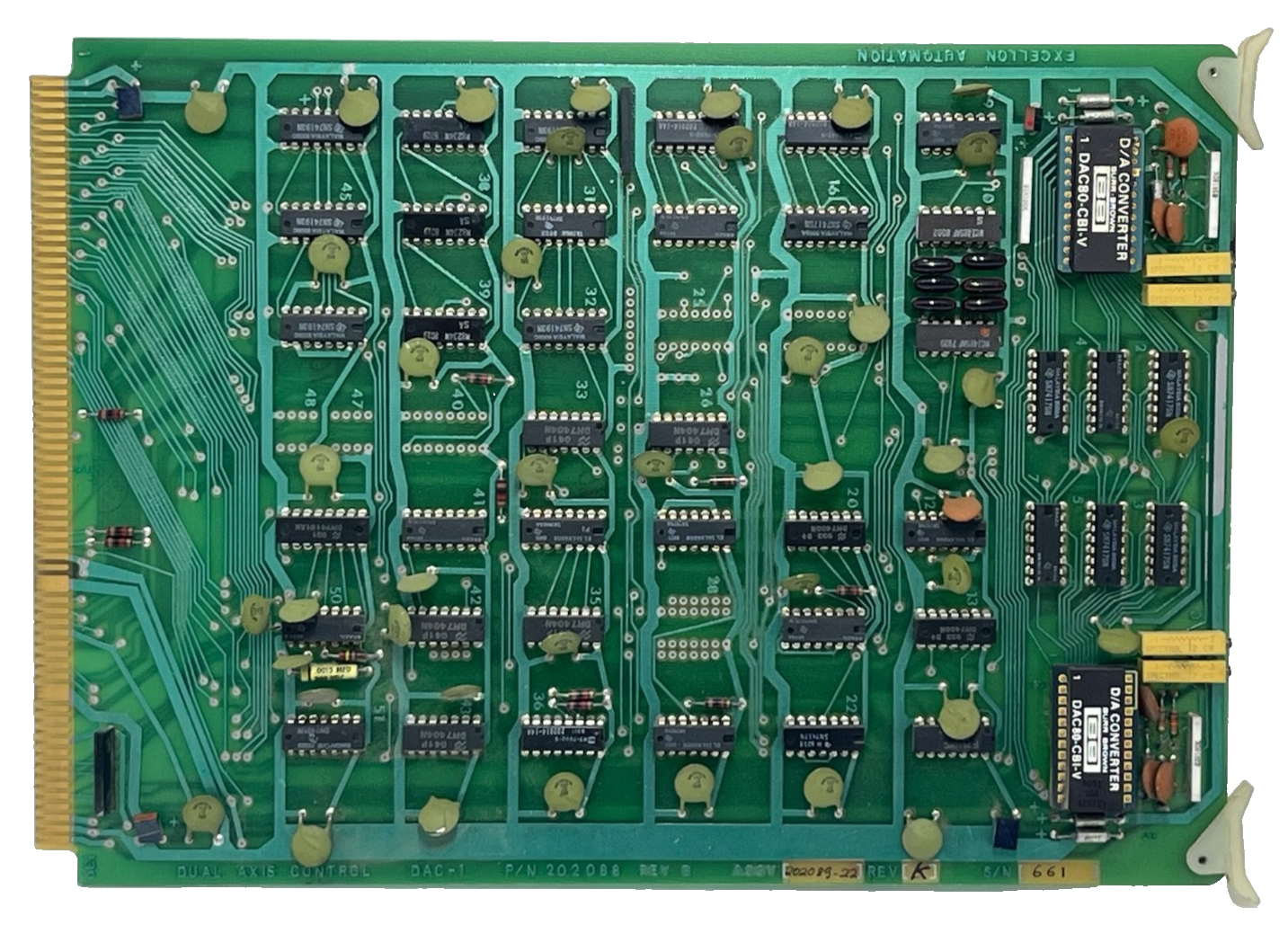 Used Excellon DAC-1 Dual Axis Control Board | 202088 Rev B | Assy 202089-22 Rev K