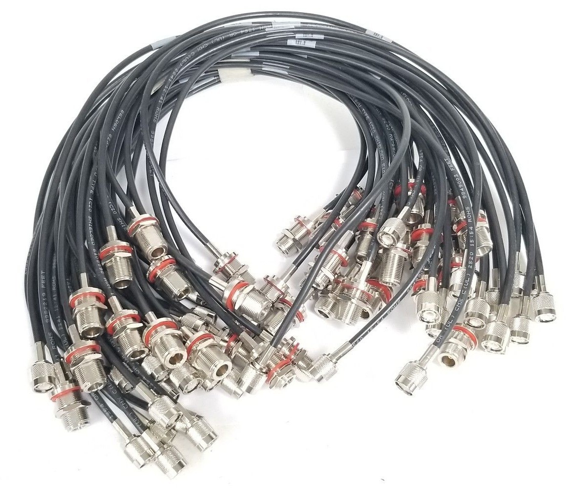 Used LOT OF 20 NEW WEATHERFORD 1279583 ANTENNA PIGTAIL TXNET TO BULKHEAD CABLE ASSYS