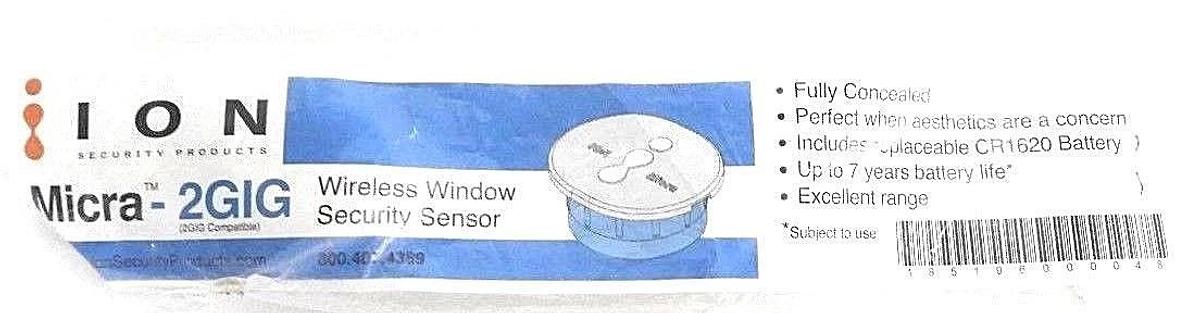Used NEW ION MICRA-2GIG WIRELESS WINDOW SECURITY SENSOR 0001370