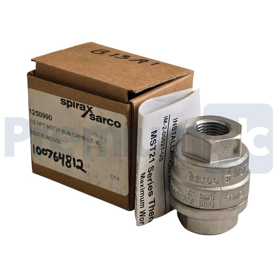 Spirax Sarco 1250990 MST21 Thermostatic Steam Trap 1/2" FNPT 518°F 304psig NSMP