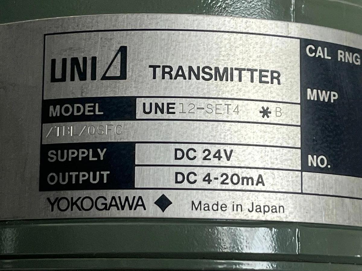 Yokogawa UNE12-SET4 UNI Delta Pressure Transmitter SUS316L 4-20mA