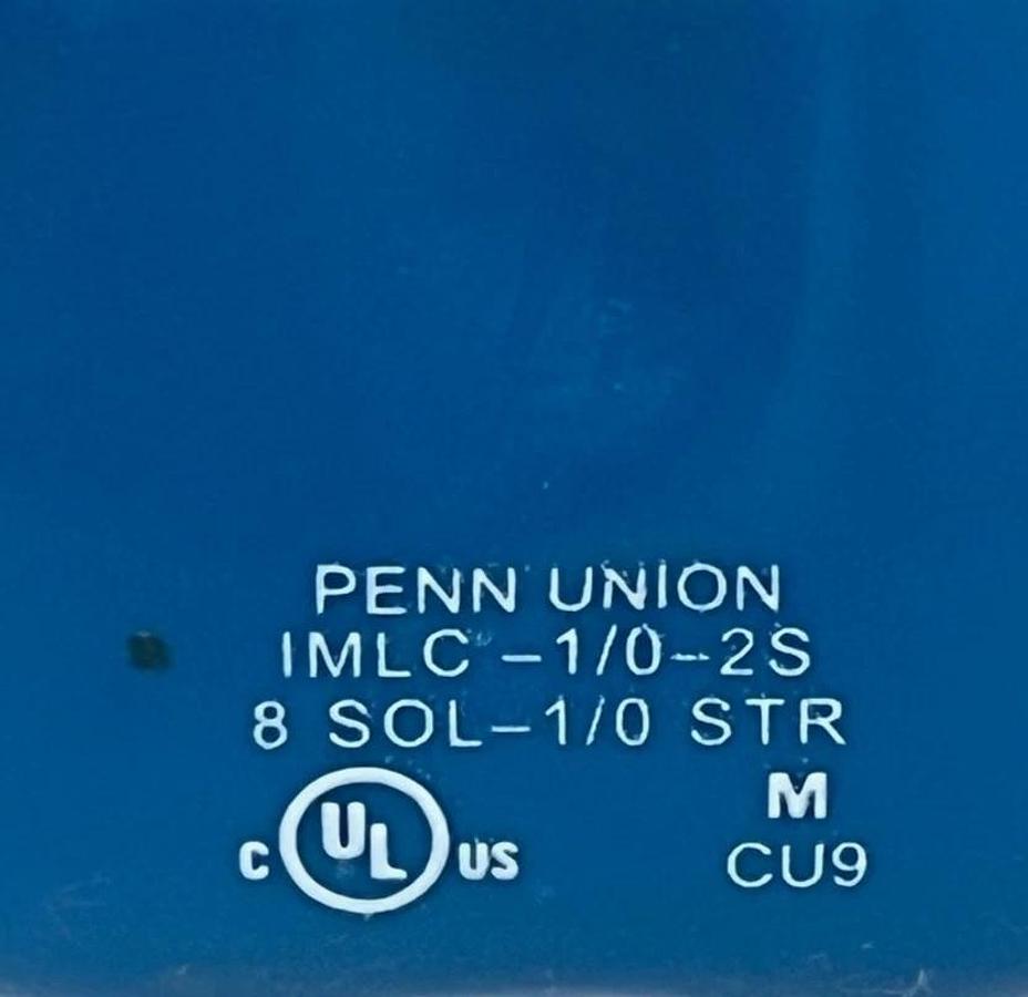 Box of 2 Penn-Union IMLC-1/0-2S Insulated Mechanical Connectors 2-Port 1/0-14