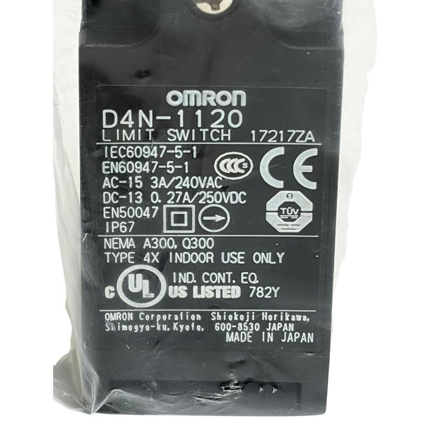 Used Omron D4N-1120 Safety Limit Switch Roller Lever 17217ZA - New Surplus