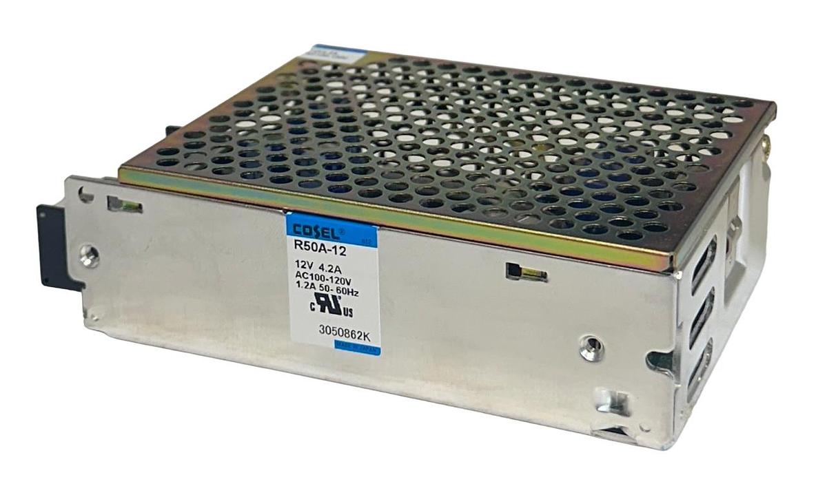 Used COSEL R50A-12 / R50A-12-N / R50A12 R SERIES POWER SUPPLY 12V 4.2A 50/60Hz NSMP
