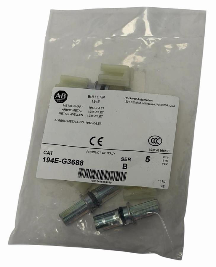 BAG OF 5 NEW ALLEN BRADLEY 194E-G3688 METAL SHAFTS 194EG3688 SER. B