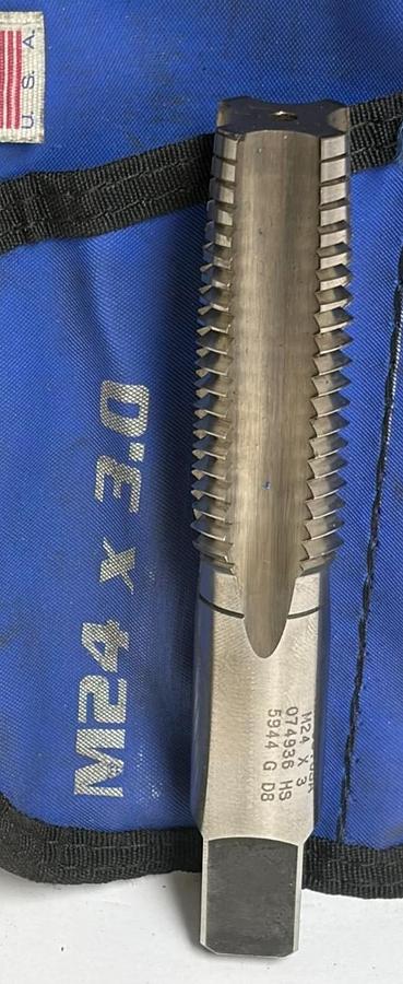 Used Metric Blue M24 Fastener Drill Counterbore Reamer Tap Kit