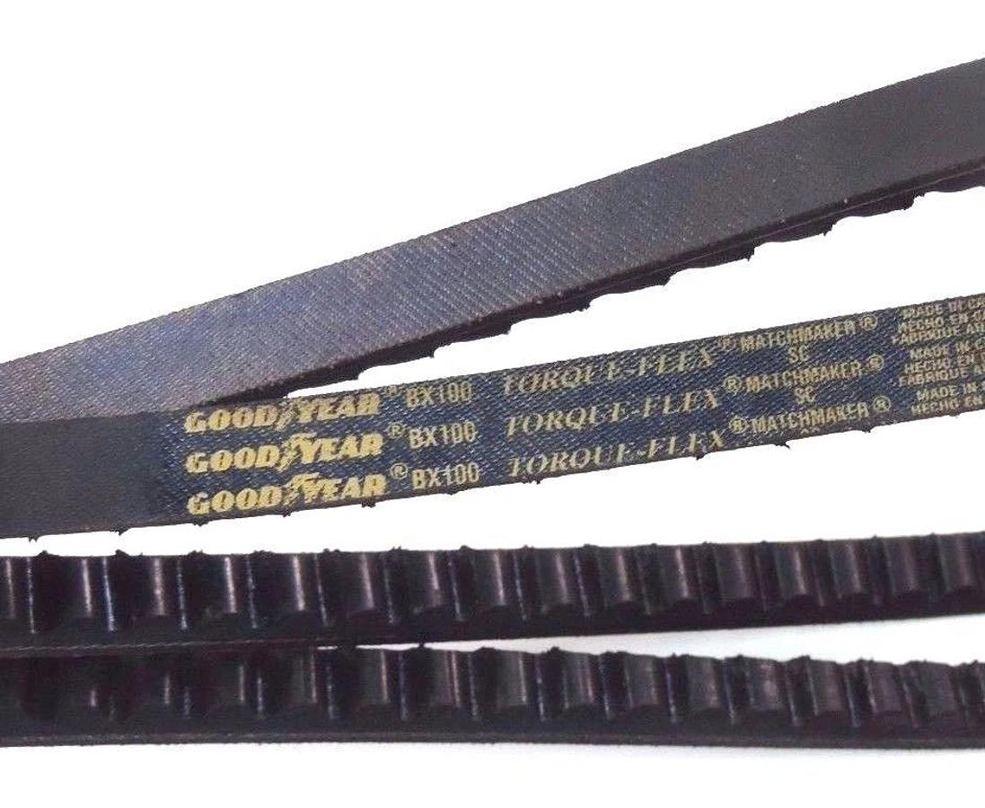 Used LOT OF 5 GOODYEAR BX100 BELT-V TORQUE FLEX COGGED .66" W X 103" BELTS