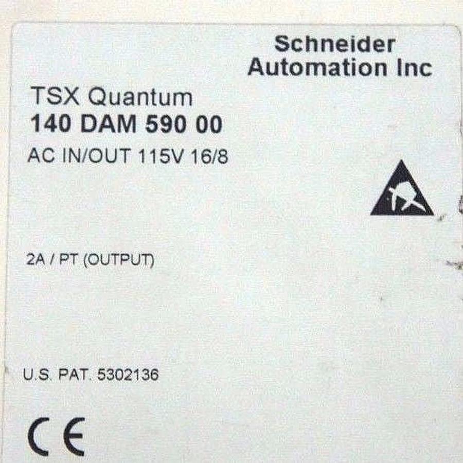 Used SCHNEIDER AUTOMATION 140-DAM-590-00 120 VAC IN/OUT 140DAM59000