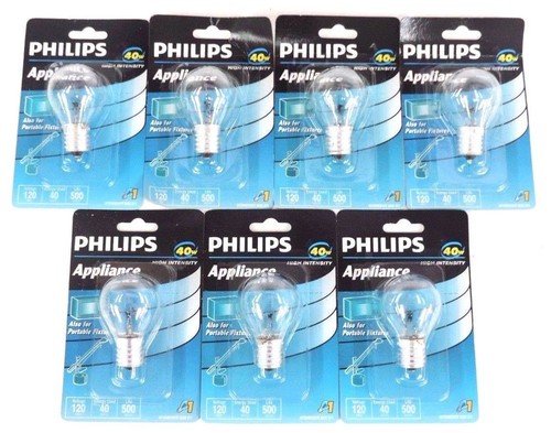 LOT OF 7 NIB PHILIPS BC40S11/N HIGH INTENSITY 40W BULBS 120V, BC40S11N