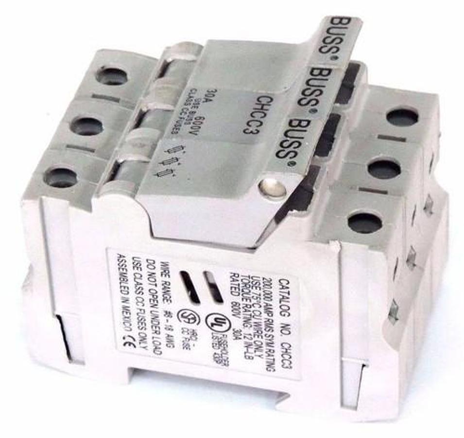 Used BUSSMANN CHCC3 FUSE HOLDER 30A 600V