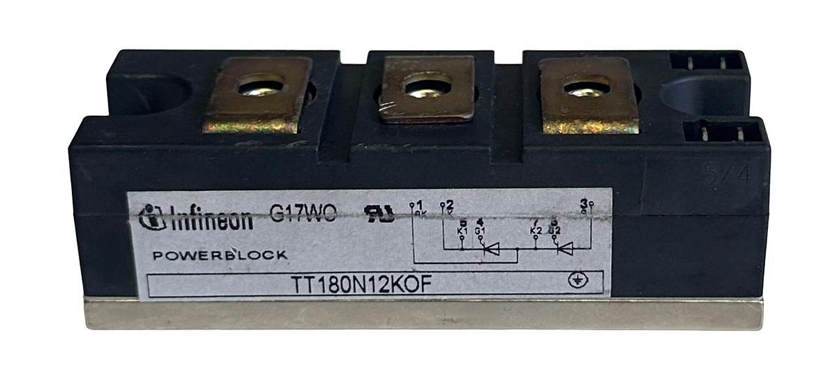 Used INFINEON TT180N12KOF POWERBLOCK MODULE 180A 1200V NTC TEMP SENSOR TT180N G17WO