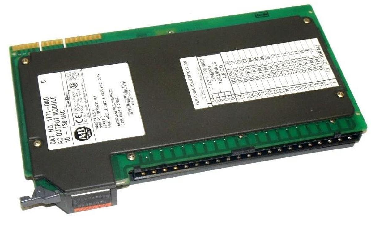 Used ALLEN BRADLEY 1771-OAD C OUTPUT MODULE P/N 96234271 A01 SER C 17710ADC