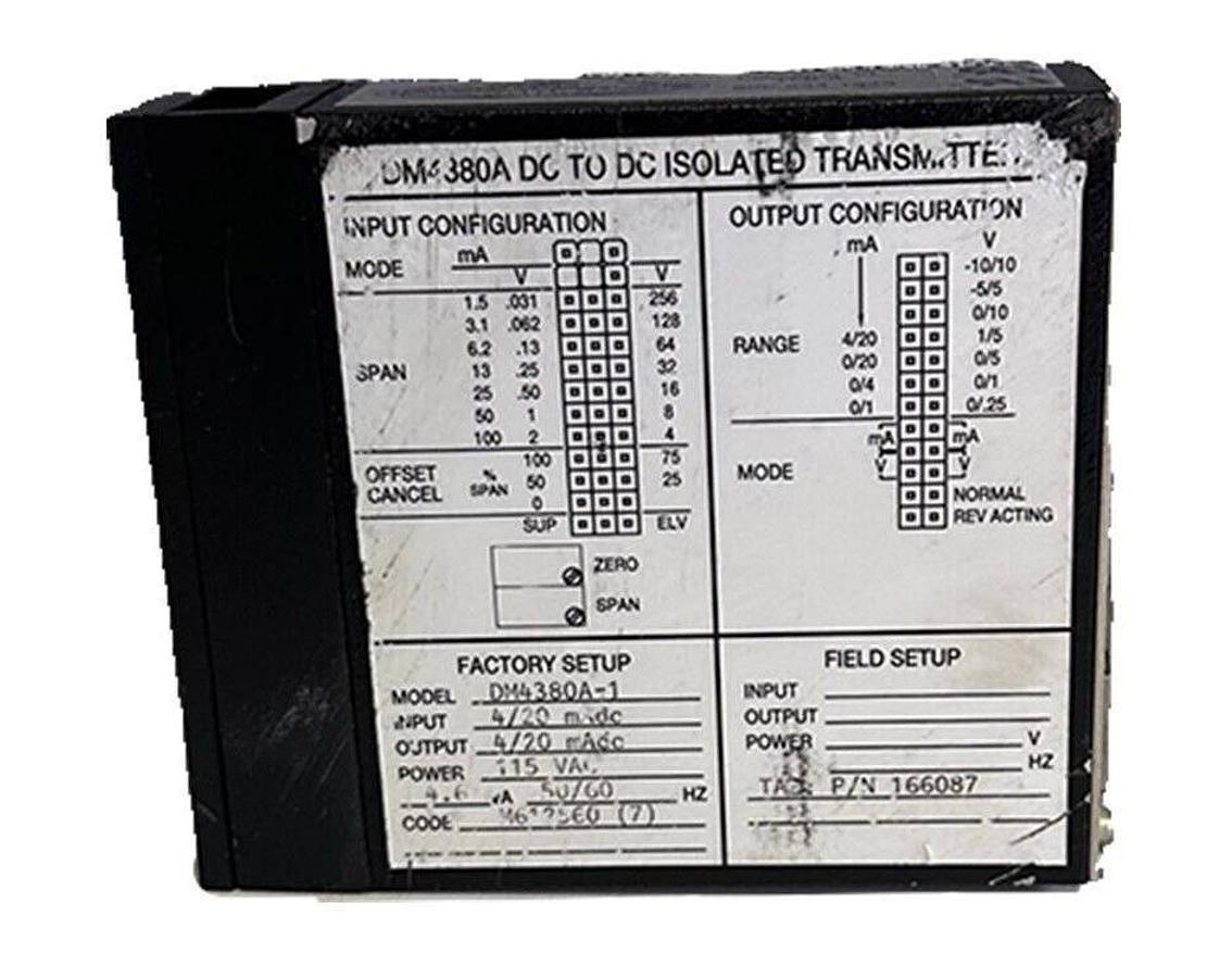 Used WILKERSON INSTRUMENT CO DM4380A-1 / DM4380A1 DC TO DC ISOLATED TRANSMITTER