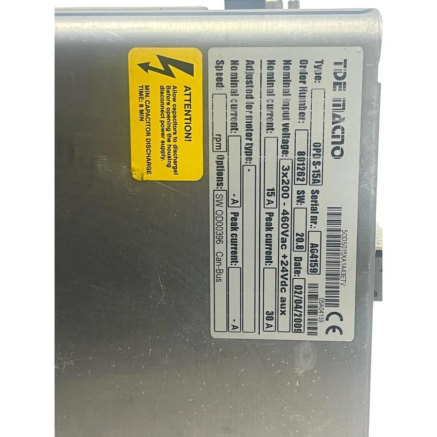 Used TDE Macno OPD S-15A Servo Drive Inverter