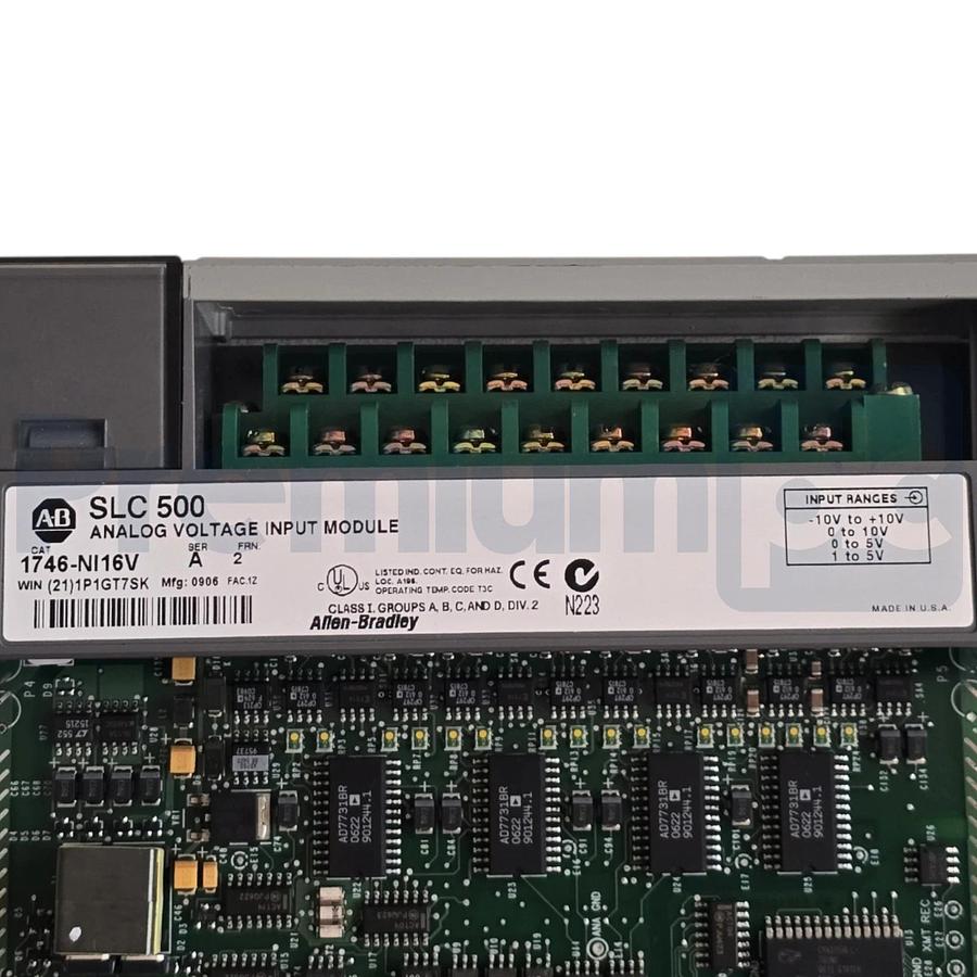 Allen Bradley 1746-NI16V /A SLC 500 Analog Voltage Input Module 16-Ch FRN 2 NUPI