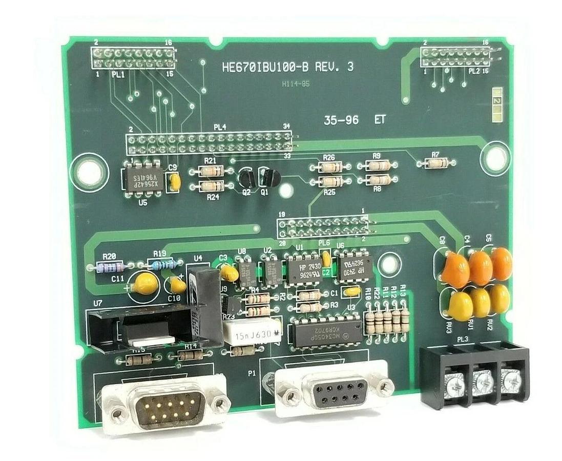 Used HORNER ELECTRIC HE670IBU100-B REV. 3 CONTROL BOARD H114-85 HE670IBU100B