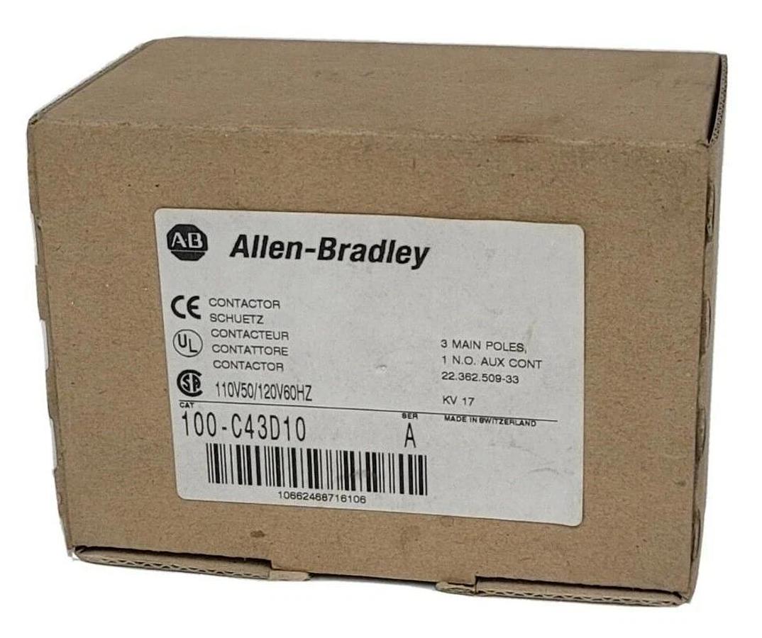 Used NEW ALLEN BRADLEY 100-C43D10 /A CONTACTOR 3POLE 50/60Hz 100C43D10