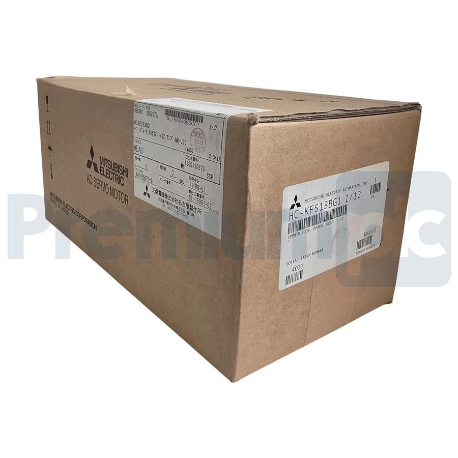 Used MITSUBISHI HC-KFS13BG1-1/12 / HC-KFS13 SERVO MOTOR 200W, BRAKE, GEAR 1/12 NSFS
