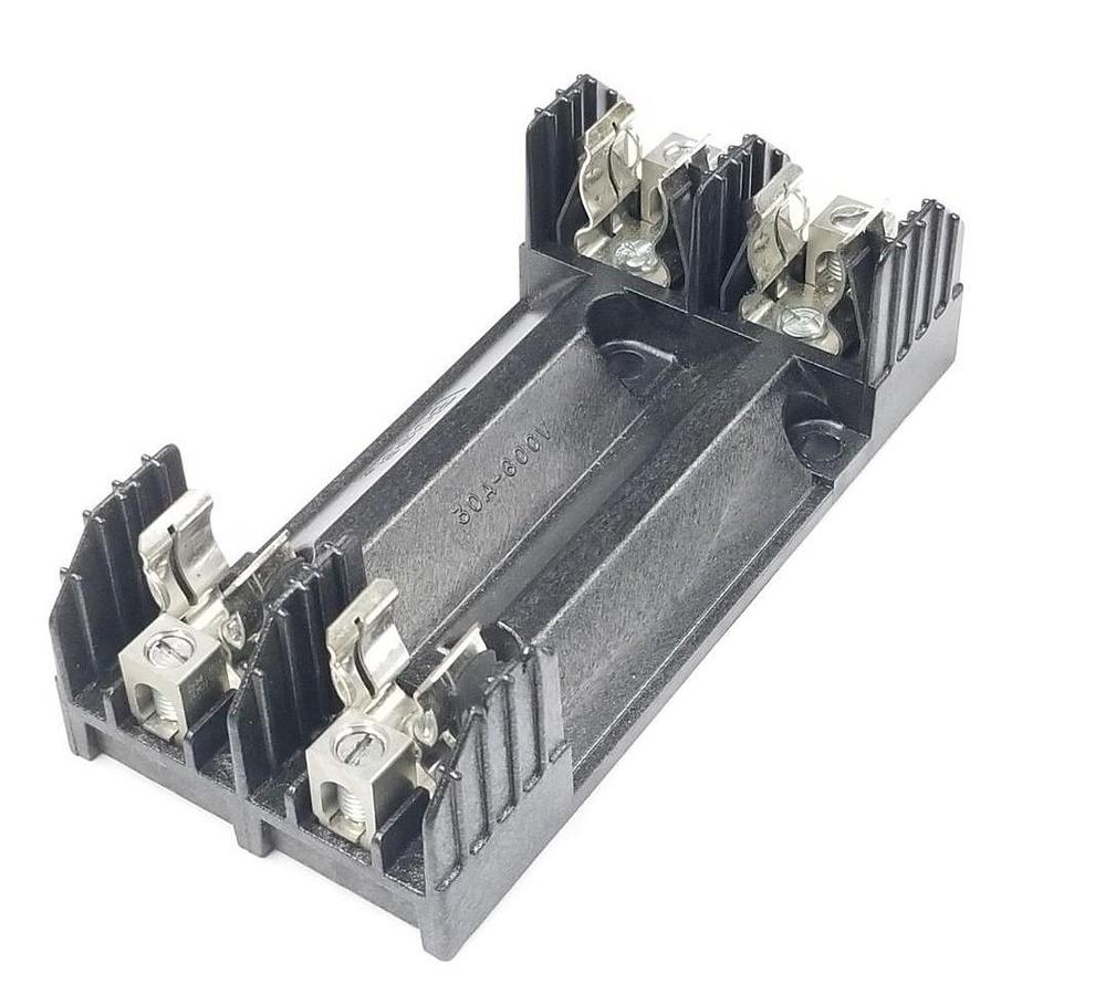 Used NEW COOPER BUSSMANN R60030-2CR FUSE BLOCK CLASS-R 30AMP, 2POLE, 600V