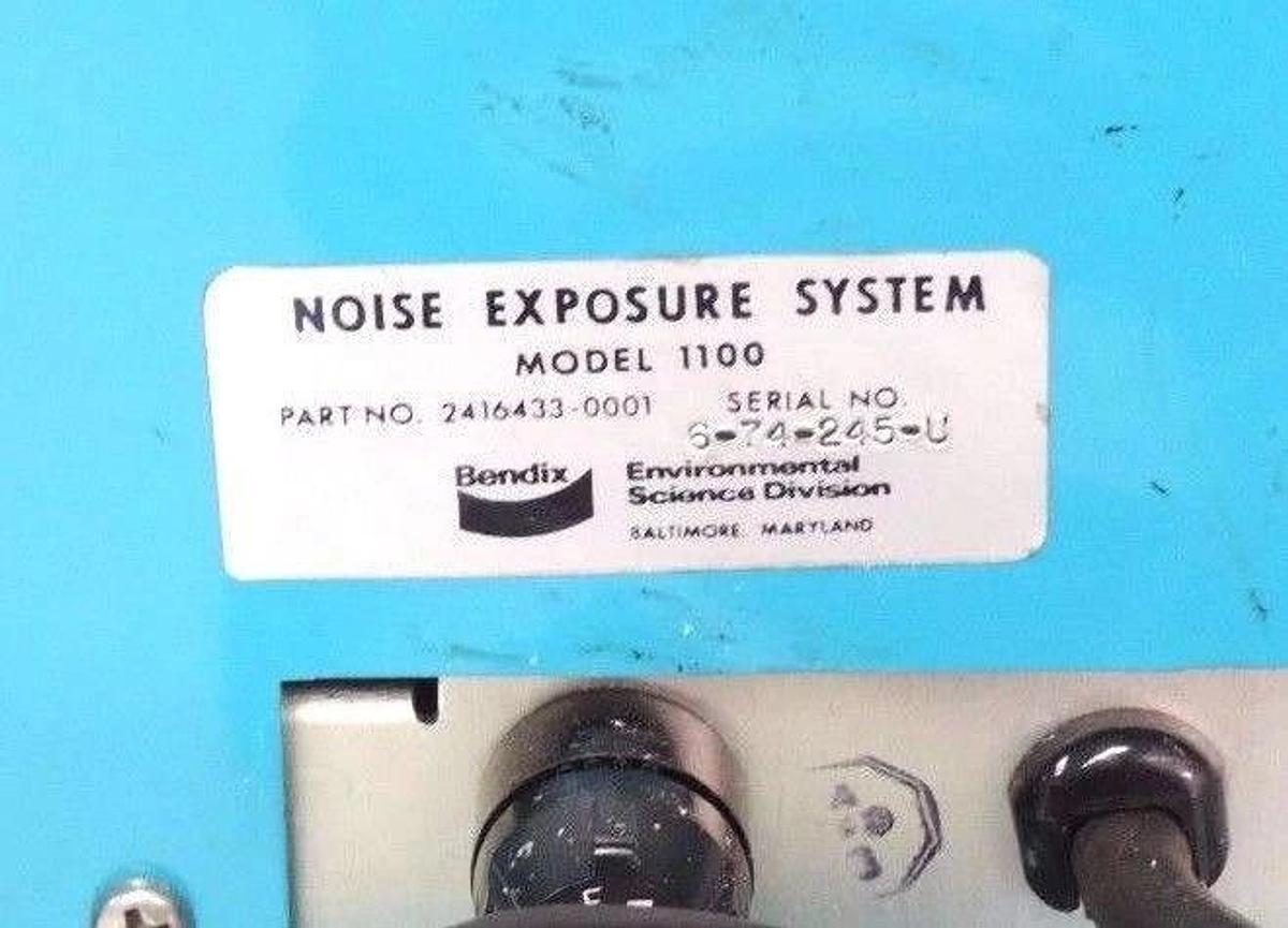 Used BENDIX MODEL 1100 NOISE EXPOSURE SYSTEM P/N 2416433-0001 W/ 2416432 MONITORS