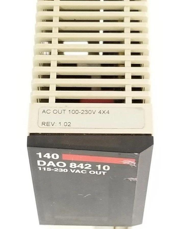 Used AEG SCHNEIDER AUTOMATION 140DAO84210 OUTPUT MODULE REV. 1.02 (FOR PARTS)