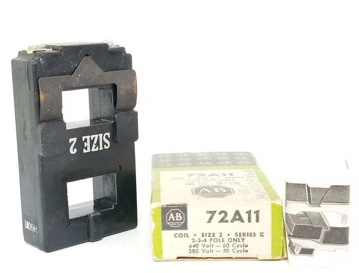 Used ALLEN BRADLEY 72A11 COIL SIZE 2, SER. K, 440V 60 CYCLE, 380V 50 CYCLE
