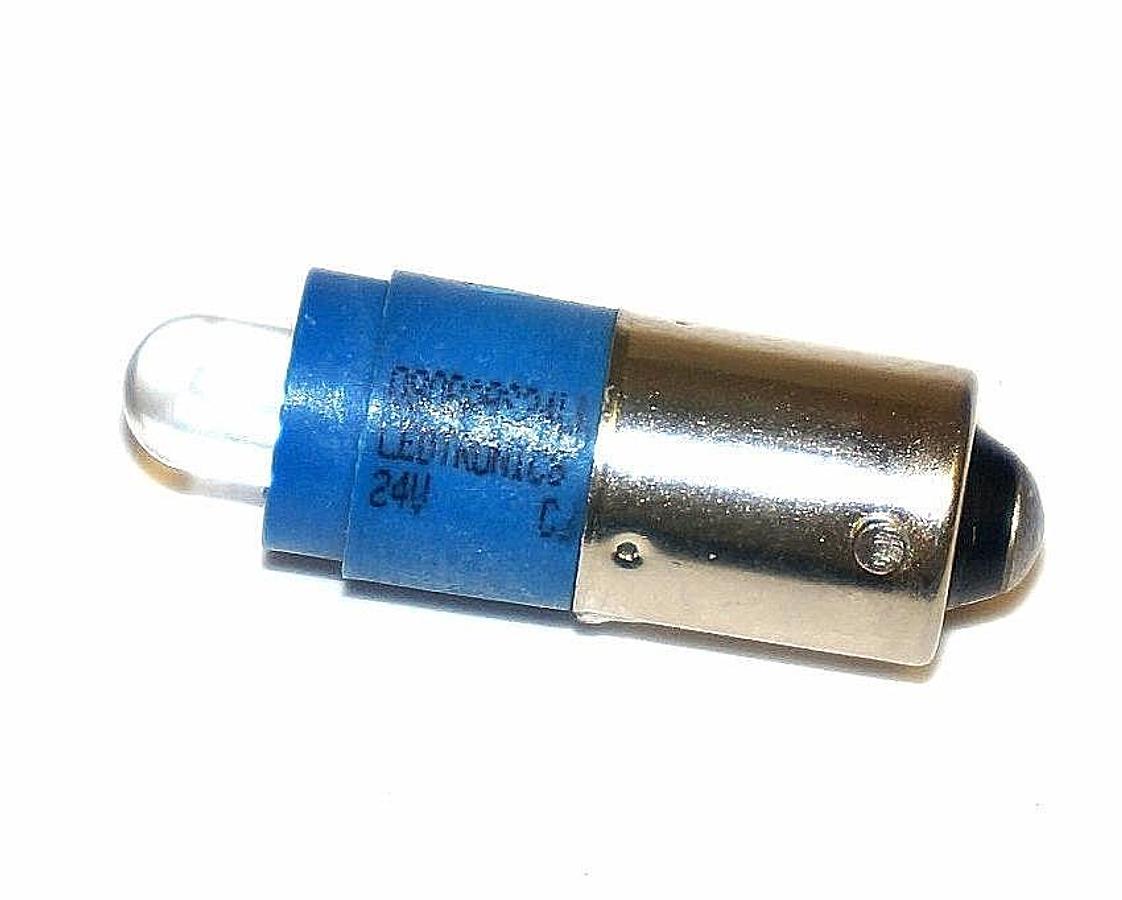 Used NEW GE 080BA9S24LL BLUE LED BULB 24V