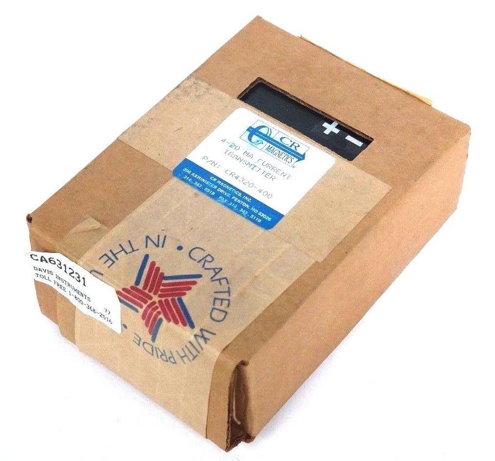 Used NEW CR MAGNETICS CR4320-400 CURRENT TRANSMITTER 4-20mA, CA631231
