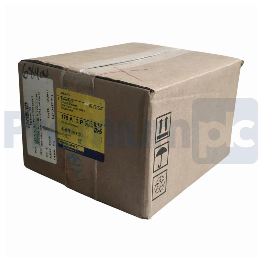 Used Square D JDM36175 PowerPact J-Frame 175A 3P 600V Circuit Breaker NSFS