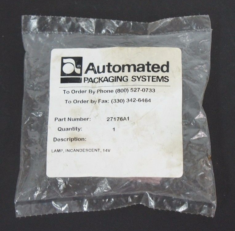 NIB AUTOMATED PACKAGING SYSTEMS 27176A1 INCANDESCENT LAMP 14V