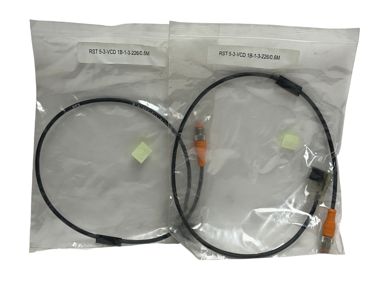Used 2 LUMBERG RST 5-3-VCD 1B-1-3-226/0.6M / RST5-3-VCD1B-1-3-226/06 CABLES NSMP