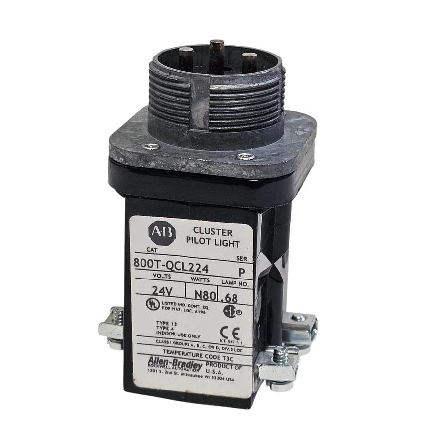 NEW ALLEN BRADLEY 800T-QCL224 CLUSTER PILOT LIGHT SER. P (MISSING CAP) 24V NSNP