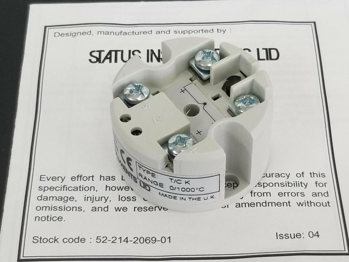 NEW STATUS INSTRUMENTS SEM104/TC THERMOCOUPLE TRANSMITTER TYPE: T/C K