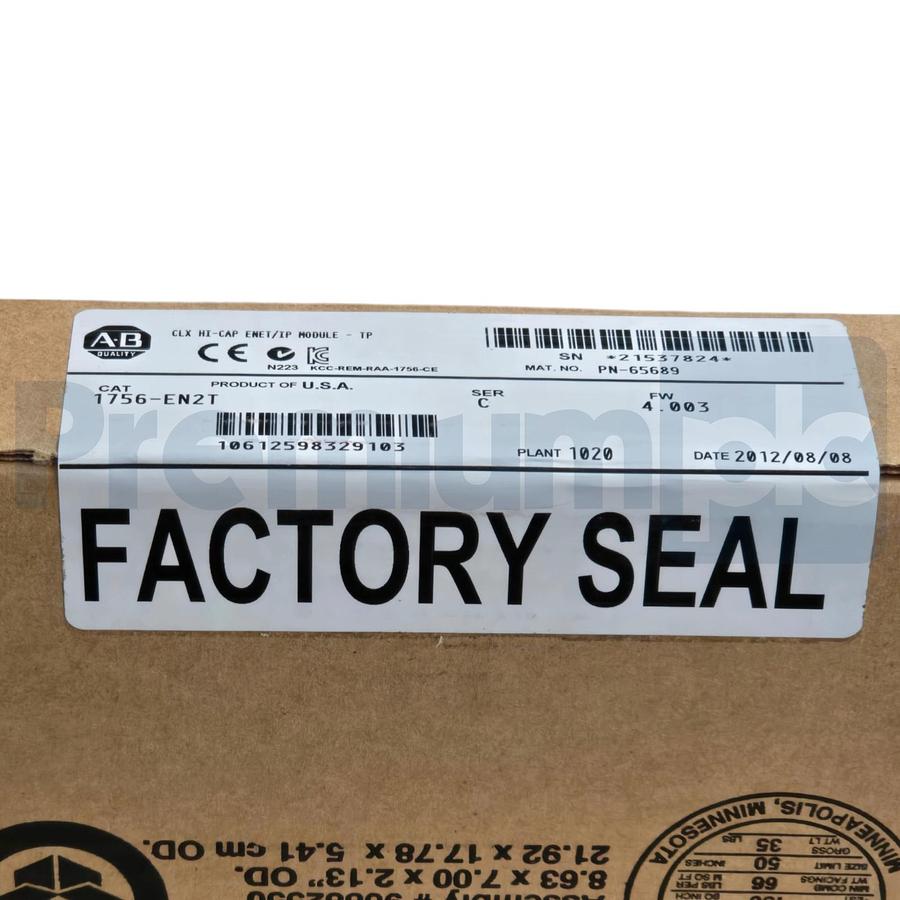 Used Sealed Pre-Owned Allen Bradley 1756-EN2T /C ControlLogix Hi-Cap ENet/IP Module