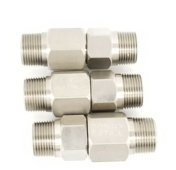 Used LOT OF 3 NEW CONAX BUFFALO 709047 LYOPHILIZER CONNECTORS 1/2'' IN ID 1'' IN. OD