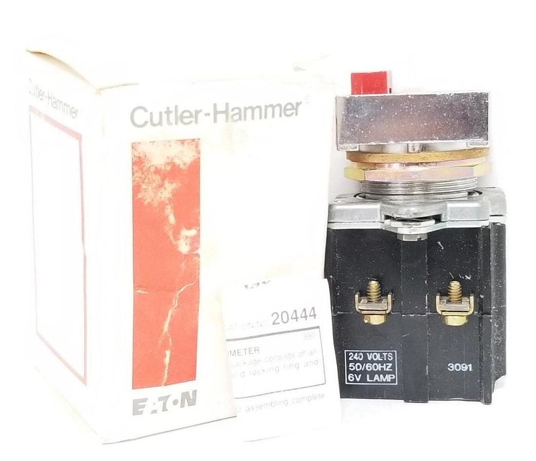 Used NIB EATON CUTLER-HAMMER E30DH COMPACT PUSHBUTTON OPERATOR W/IND. LIGHT