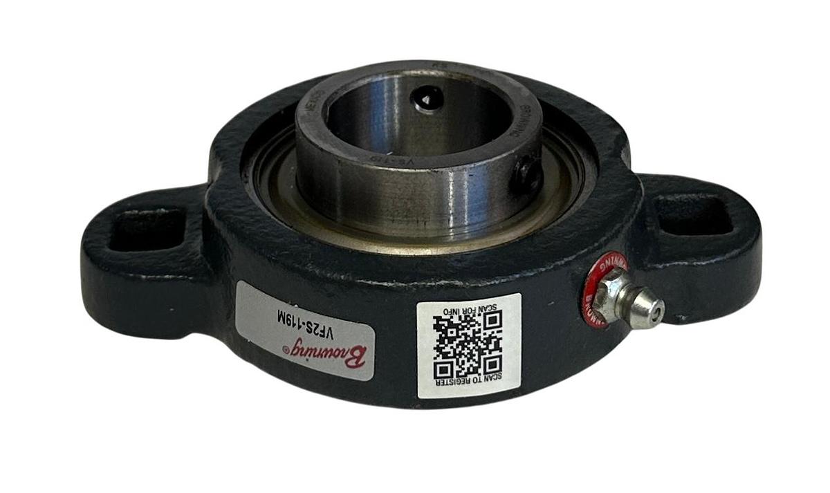 Used 2 BROWNING VF2S-119M / 767590 2-BOLT FLANGE MOUNT BEARINGS 1-3/16'' NSMP