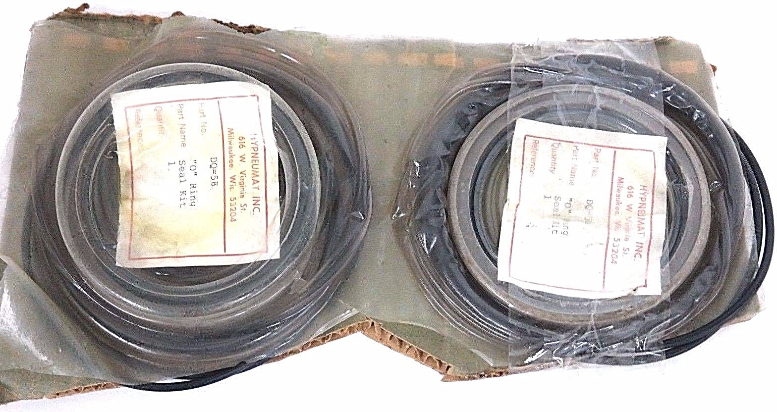 Used LOT OF 2 NEW HYPNEUMAT DQ-58 "O" RING SEAL KITS