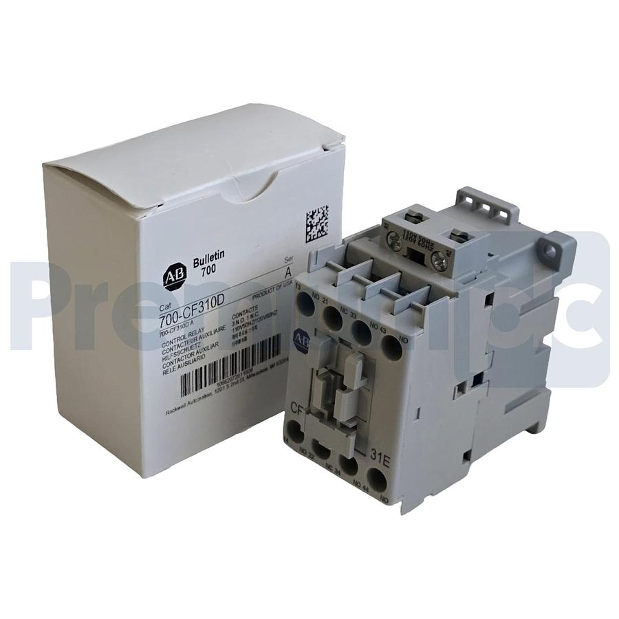Used Allen-Bradley 700-CF310D /A Control Relay 3 N.O. 1 N.C. 110/120V AC Coil NSMP