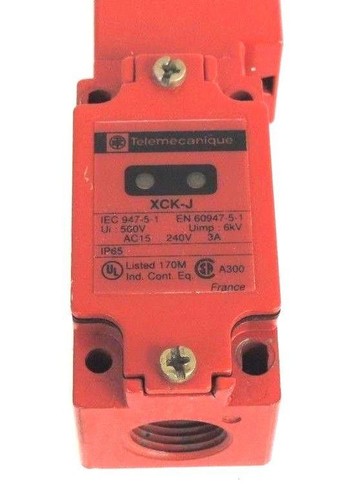 Used TELEMECANIQUE XCK-J5951F0H4 SAFTEY INTERLOCK SWITCH XCKJ5951F0H4 W/ 100V DC COIL